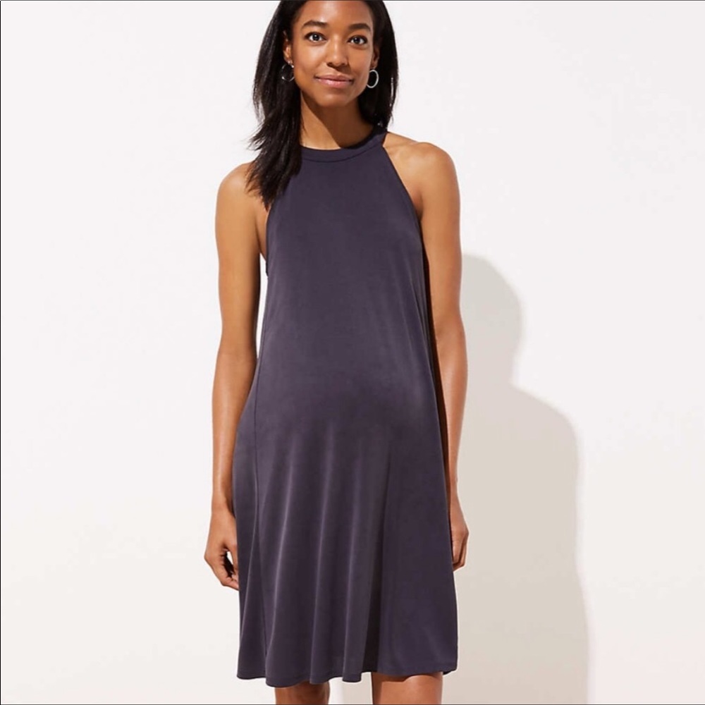 Loft maternity halter trapeze style dress
